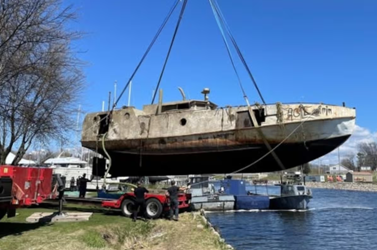 Crews Recover Sunken Vessel from Michigan’s Pere Marquette Lake