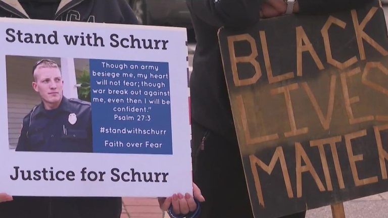 Dueling Protests Spark Tension Outside Michigan Courthouse During Christopher Schurr’s Trial