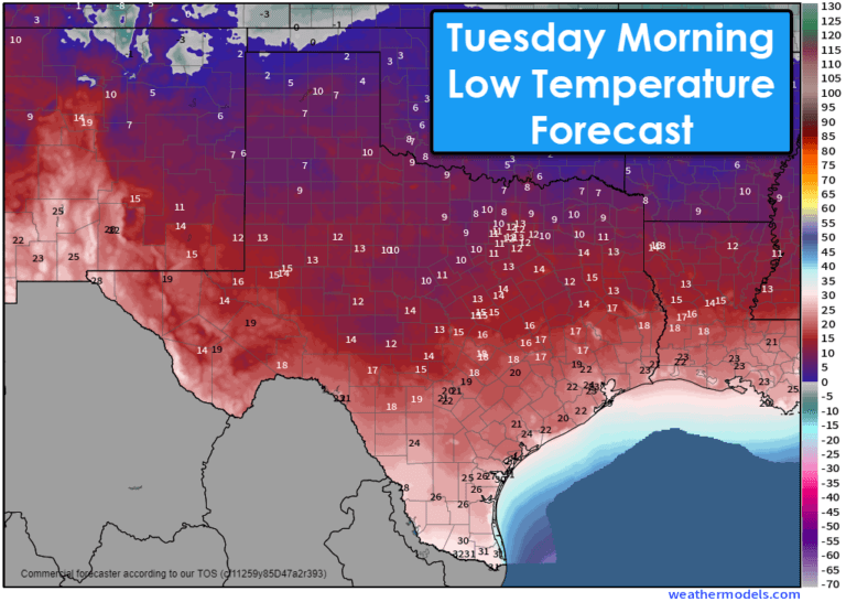 Texas Warms Up Sunday Afternoon- But Will Another Overnight Freeze Hit the State?